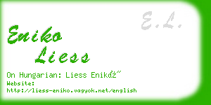 eniko liess business card
